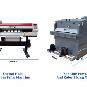 Audley 2 XP600 Heads DTF S2070-60cm Printer with Shaking Powder, air filter and Original RIP